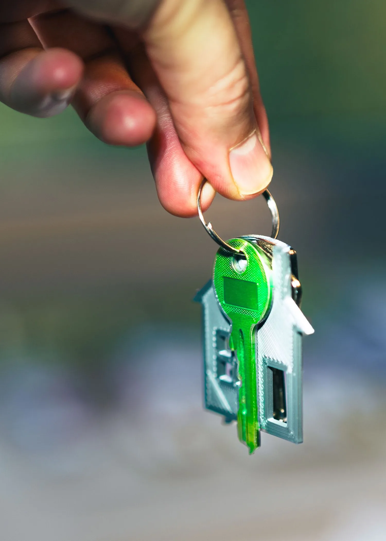 Handing over a new house key
